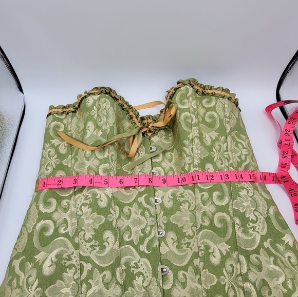 Shein Green Gold Corset Lingerie Cosplay #1162 - Picture 9 of 14